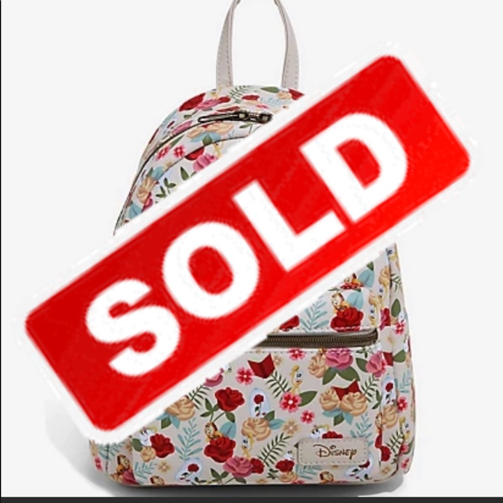 Beauty and the Beast Floral Mini Backpack